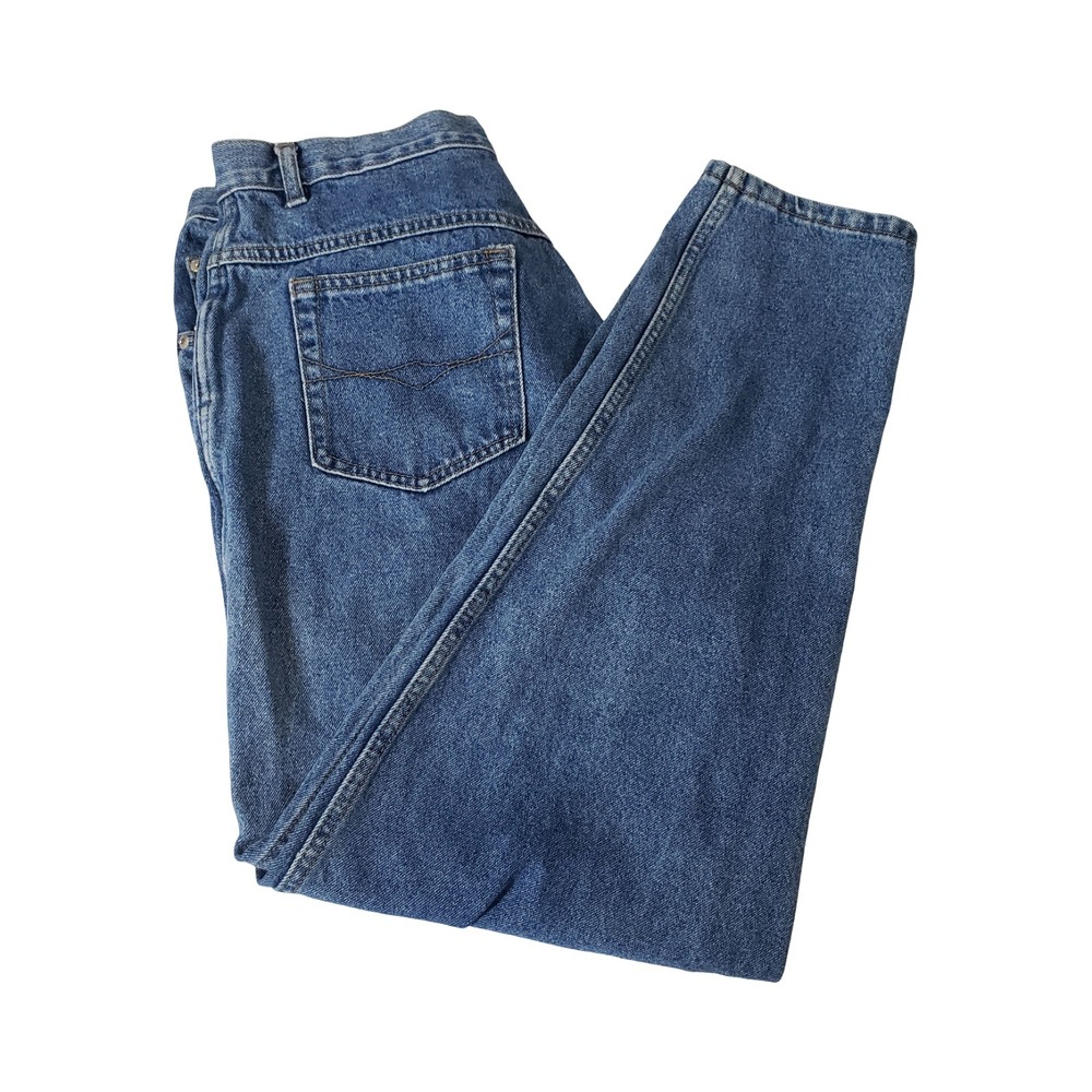 Bugle Boy for Her 609 Easy Fit Mom Jeans High Waisted Medium Wash Blue 16M 32x28